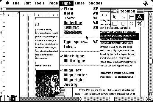 Aldus Pagemaker 1.0